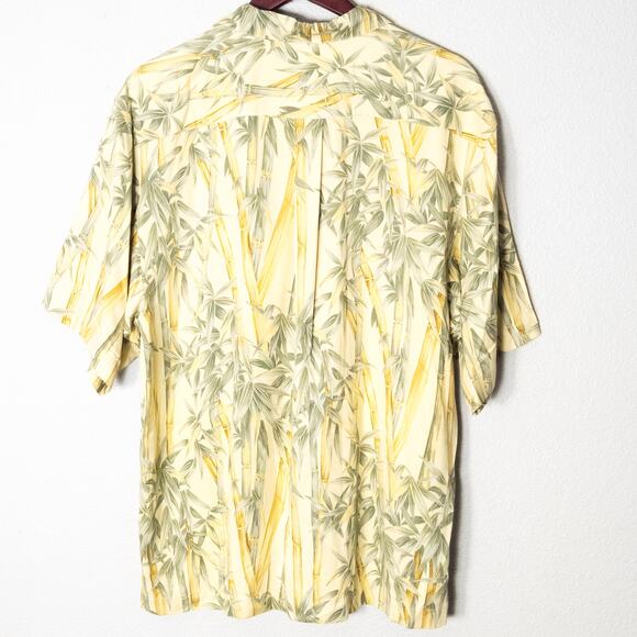 Jamaica Jaxx Men’s Button Front Shirt Yellow Green Size XL Hawaiian Jamaican - Picture 2 of 8